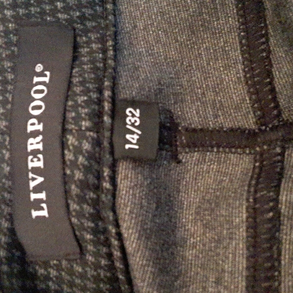 LIVERPOOL Houndstooth Black & Grey Stretch Slim Leg Pants - Picture 10 of 13